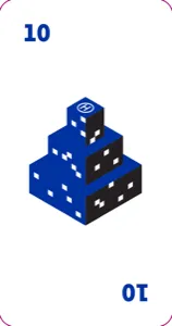 Blue 10 card from the Mayor card game