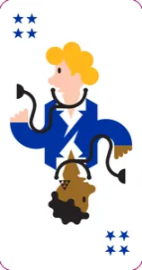Blue Doctor card from the Mayor card game