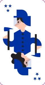 Blue Fireman card from the Mayor card game