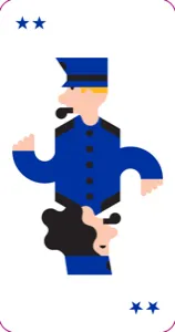 Blue Policeman card from the Mayor card game