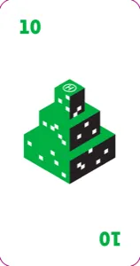 Green 10 card from the Mayor card game