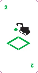 Green 2 card from the Mayor card game