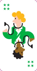 Green Doctor card from the Mayor card game