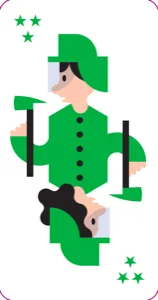 Green Fireman card from the Mayor card game