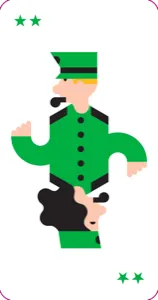 Green Policeman card from the Mayor card game