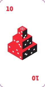 Red 10 card from the Mayor card game