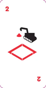 Red 2 card from the Mayor card game