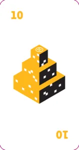 Yellow 10 card from the Mayor card game