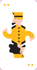 Yellow Policeman card from the Mayor card game