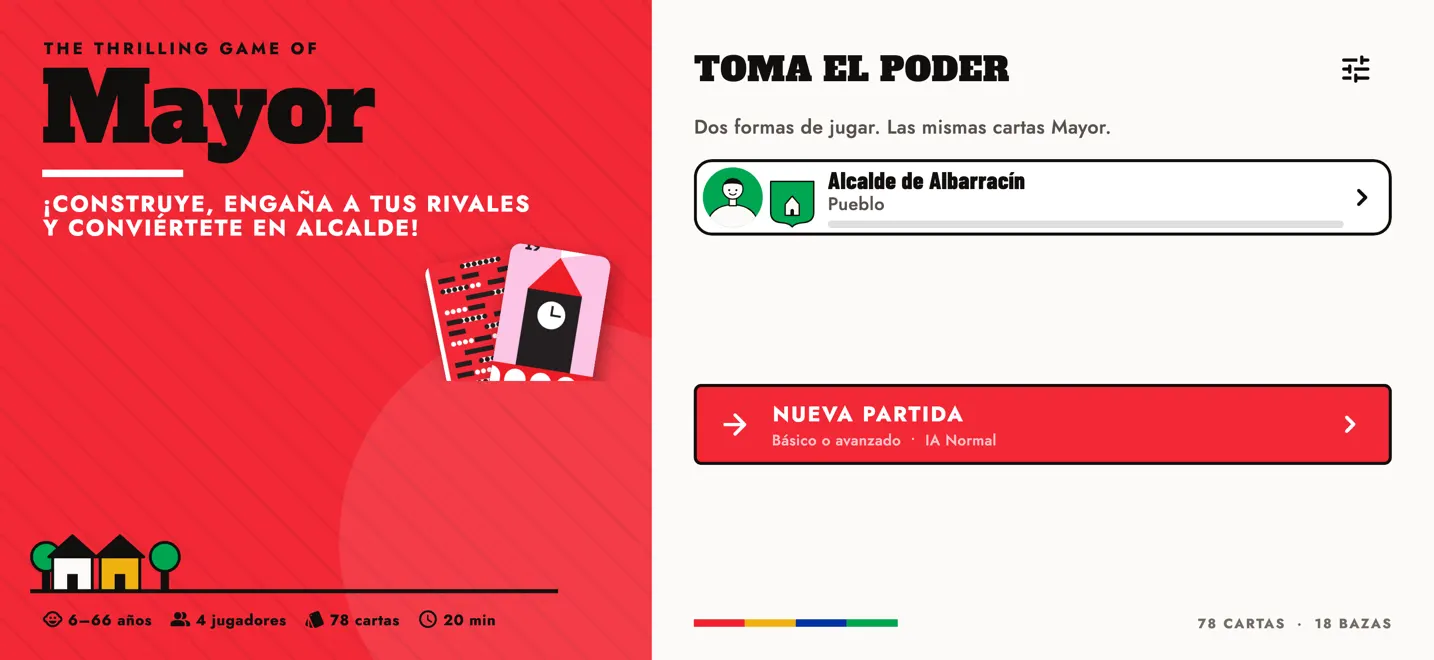 Inicio de la app Mayor: «Alcalde de Albarracín», con avatar y escudo